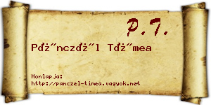 Pánczél Tímea névjegykártya